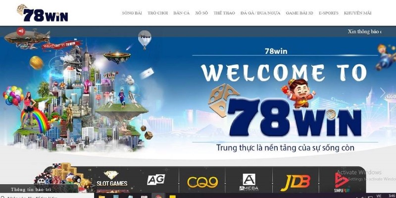 Truy cập chính xác trang chủ 78win để tham gia cá cược trực tuyến